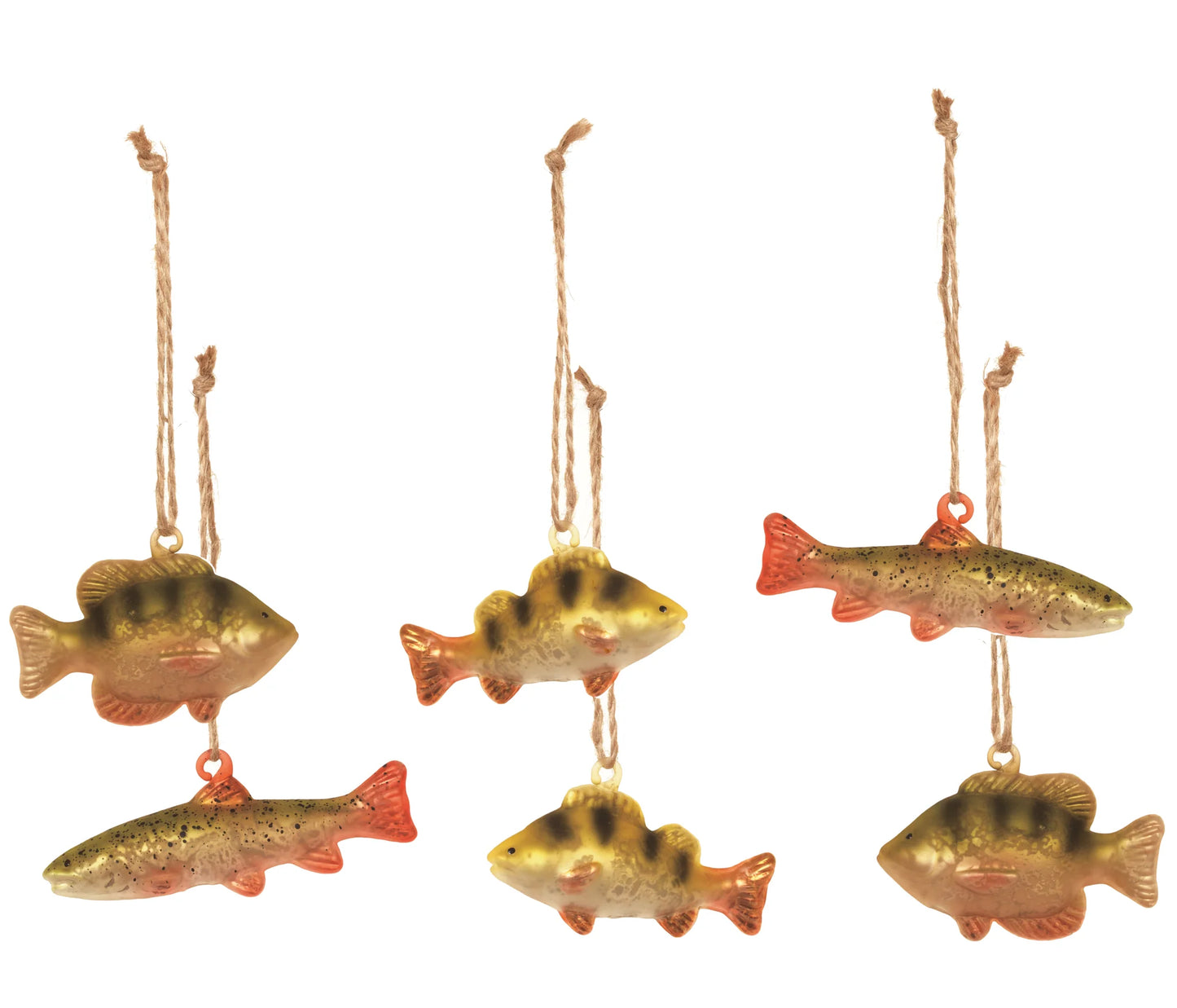 River Fish Glass Ornaments