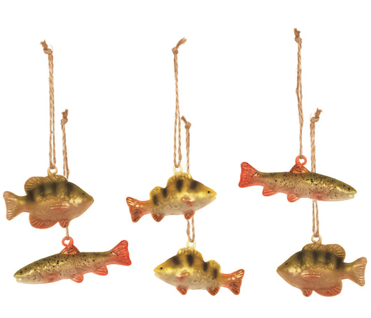 River Fish Glass Ornaments