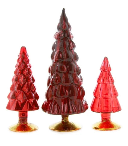 Candy Red Glass Trees
