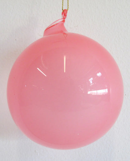 Jim Marvin Light Pink Bubblegum Glass Ornaments