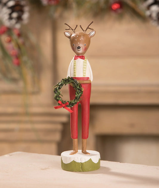 Reindeer Boy with Wreath