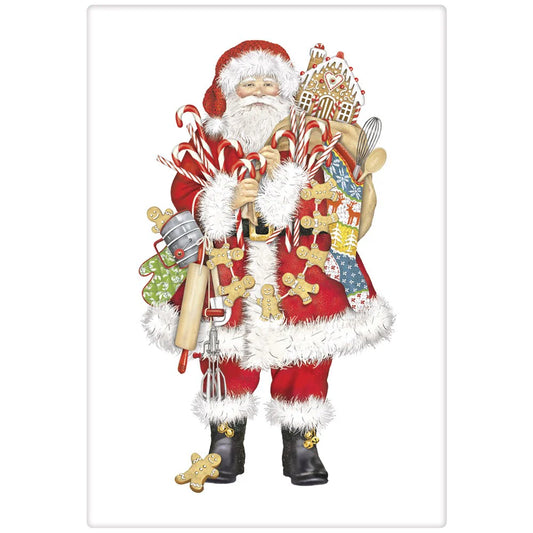 Gingerbread Santa Flour Sack Towel