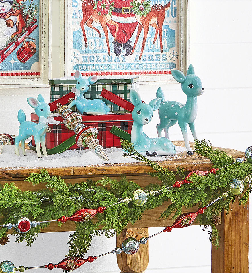 Retro Turquoise Blue Deer