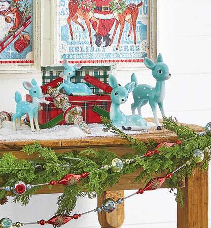 Retro Turquoise Blue Deer