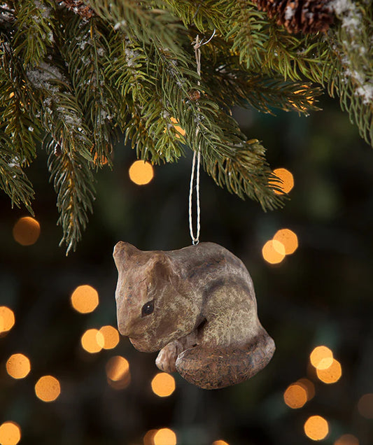 Chipmunk Ornament - Paper Mache