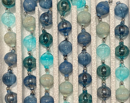 Urban Blues Glass Ball Garland