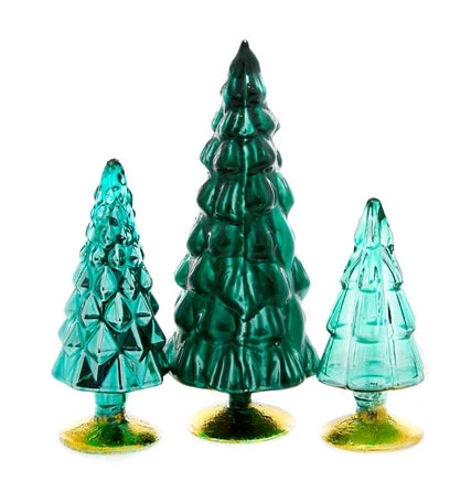 Tonal Teal Trees, Glass