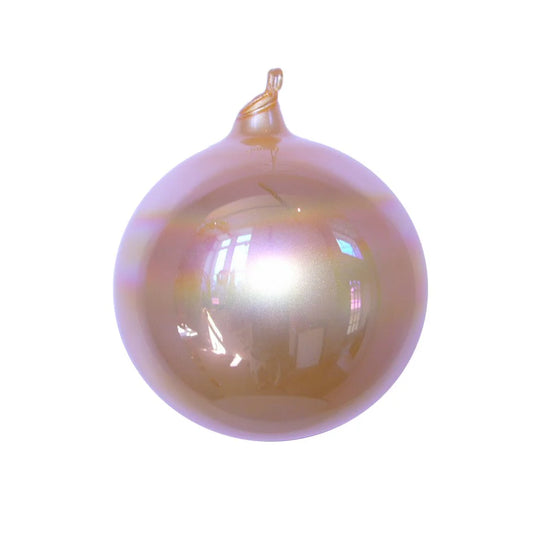 Jim Marvin Light Gold Pearl Glass Ball Ornaments