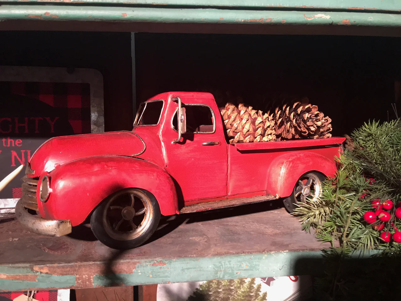 Vintage Red Truck Prop