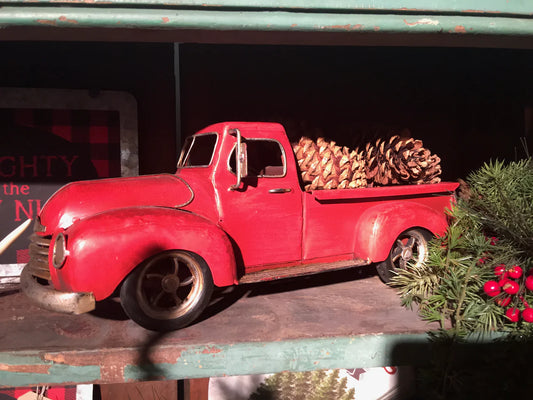 Vintage Red Truck Prop