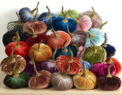 Burgundy Velvet Pumpkins