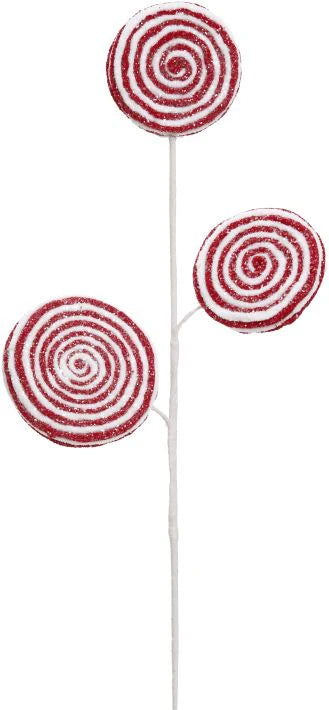 Lollipop Spray - Red & White Swirl - Set of 3
