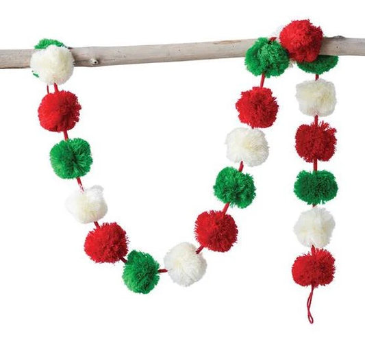 Christmas Pom Pom Garland