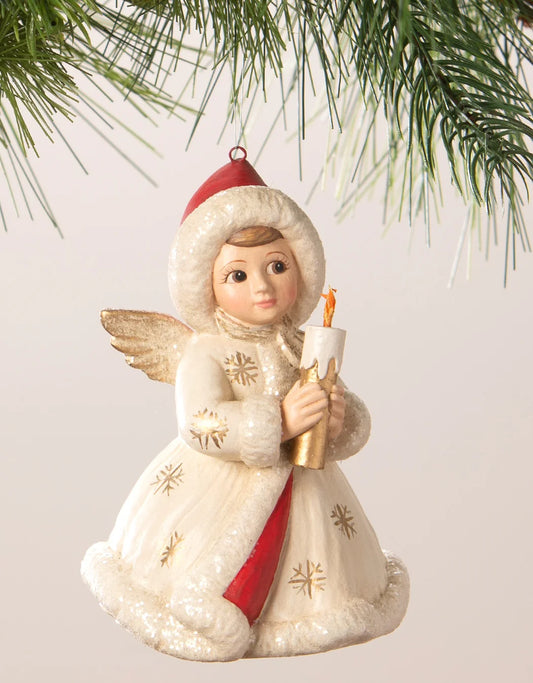 Angel Holding Candle Ornament
