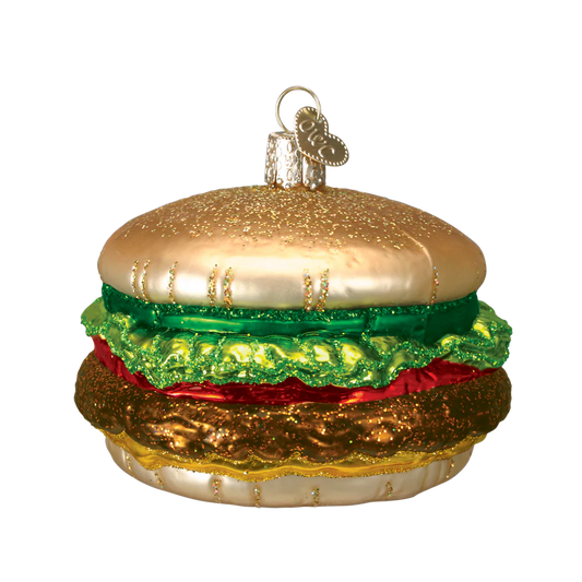 Glass Cheeseburger Ornament