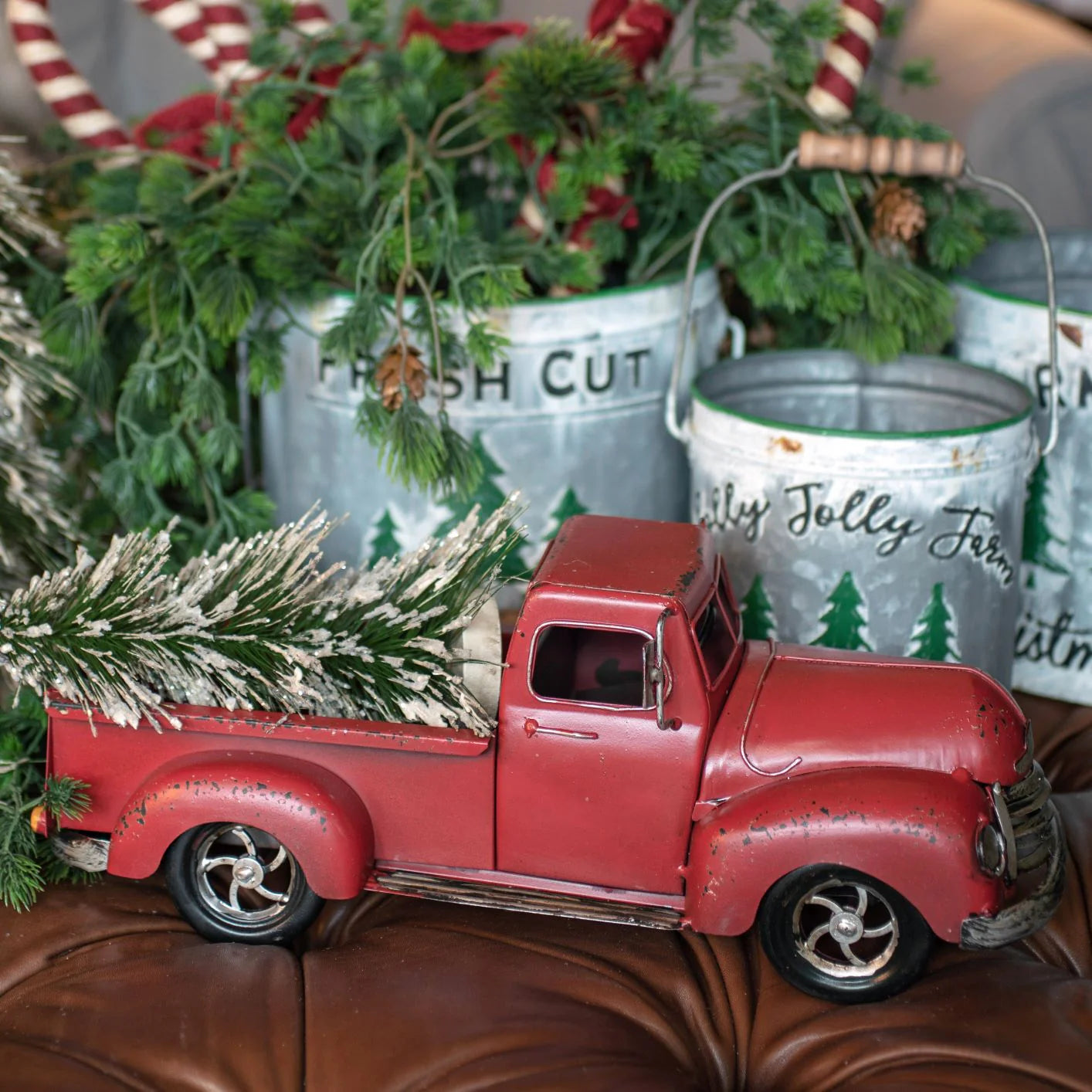 Vintage Red Truck Prop