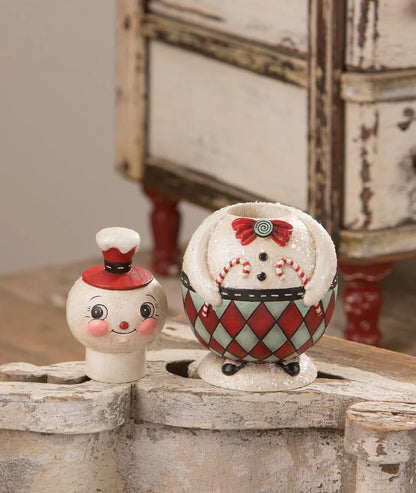 Double Cane Conrad Snowman Jar