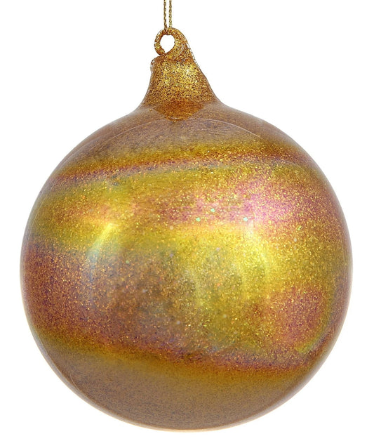 Jim Marvin Multi Glitter Gold Glass Ball Ornaments