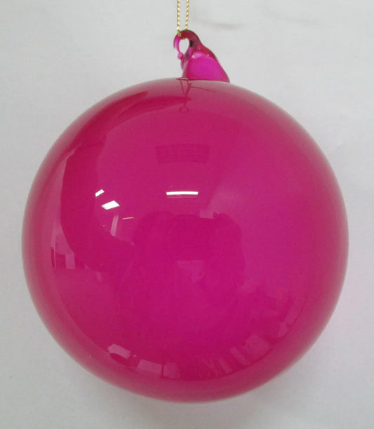 Jim Marvin Fuchsia Bubblegum Glass Ornaments