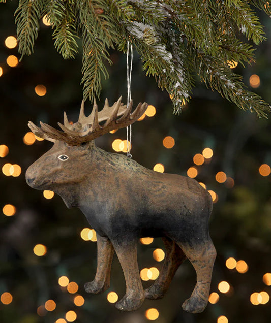 Paper Mache Moose Ornament