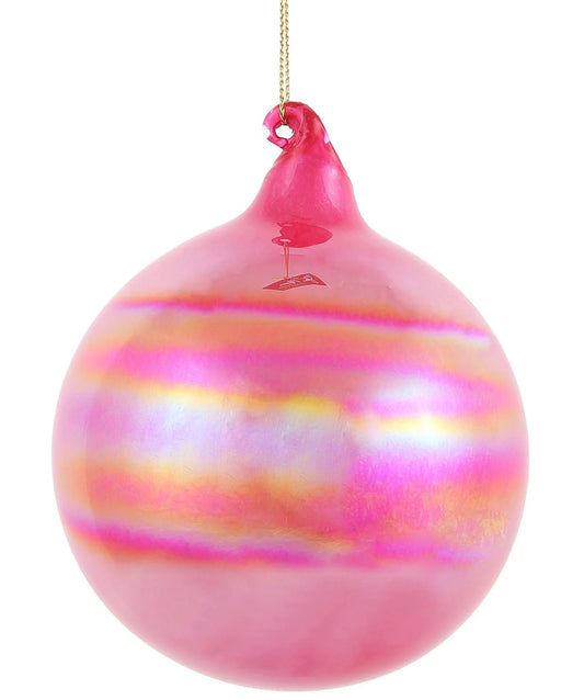 Jim Marvin Fuchsia Pearl Glass Ball Ornaments