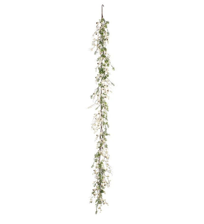 Snowy Pearl Crabapple and Boxwood Garland