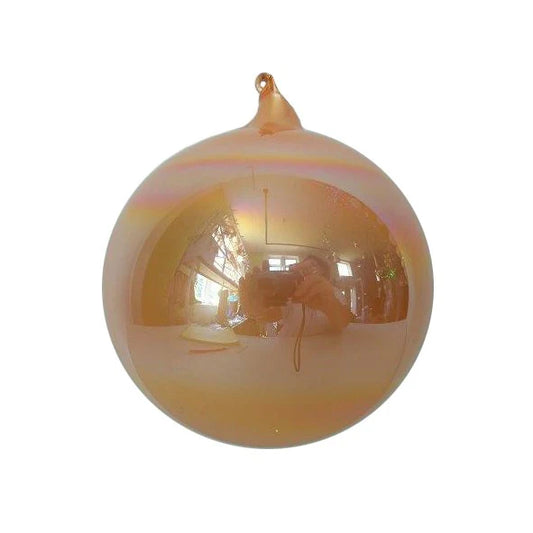 Jim Marvin White Peach Pearl Glass Ball Ornaments