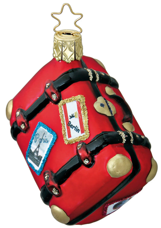 Lucky Red Suitcase Ornament