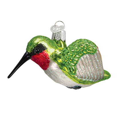 Glass Hummingbird Ornament