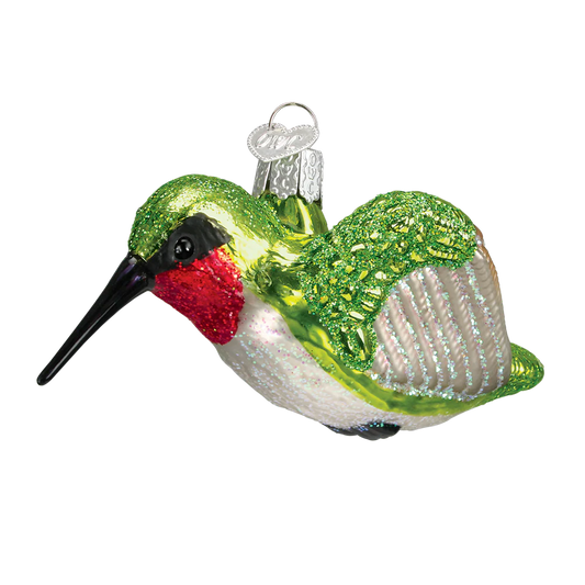 Glass Hummingbird Ornament