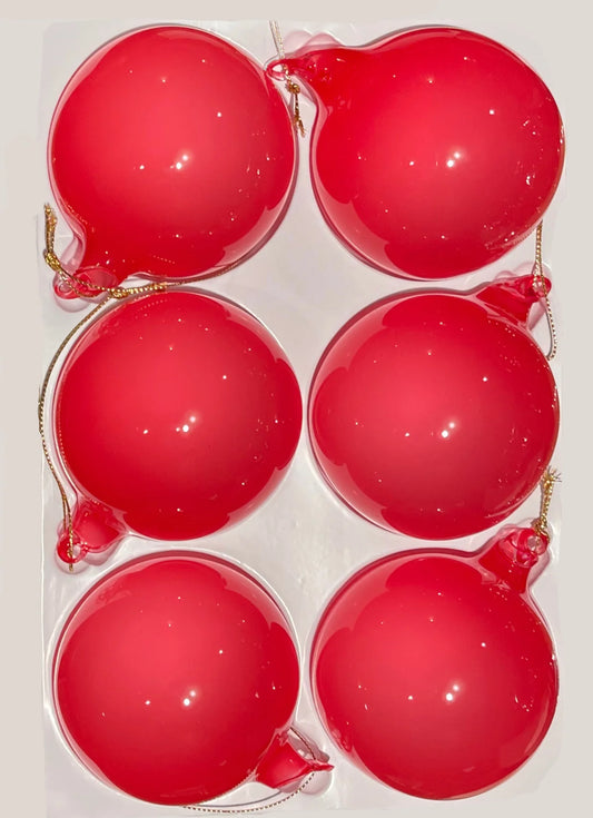 Jim Marvin Coral Bubblegum Glass Ball Ornaments