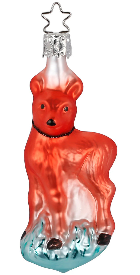 Retro Deer Ornament, Glass