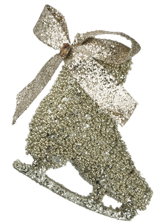 Prized Silver Skate Ornament