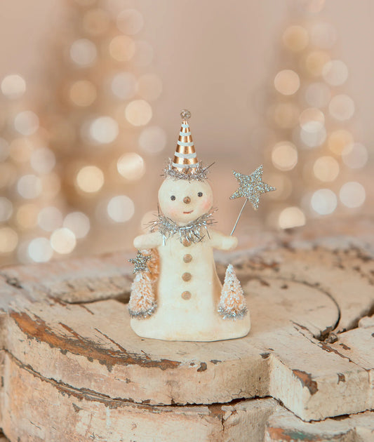 Shine Bright Mini Snowman with Star Wand