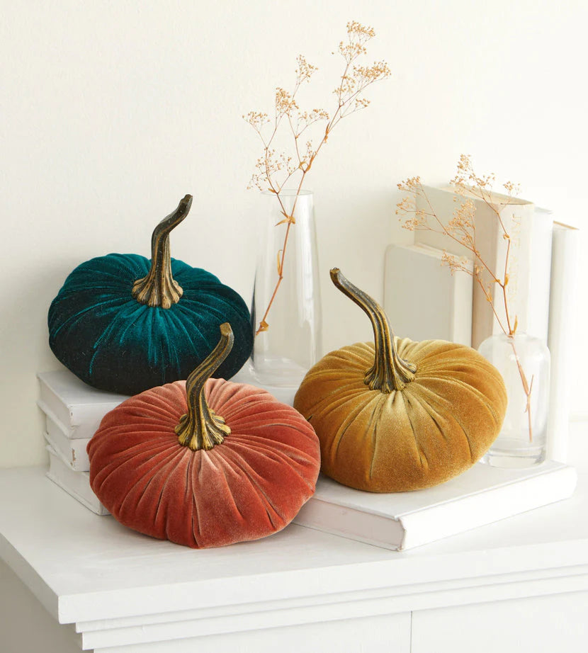 Burgundy Velvet Pumpkins