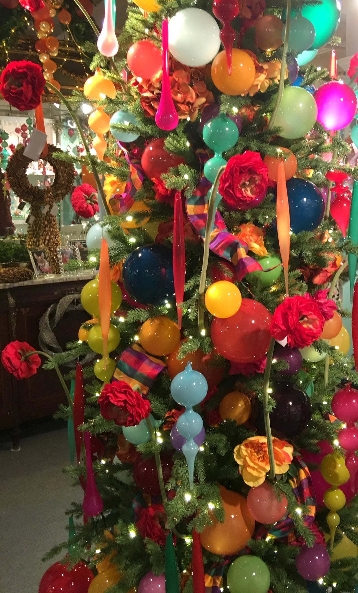 Jim Marvin Peach Bubblegum Glass Ornaments
