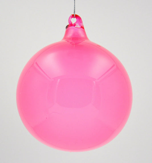 Jim Marvin Cherry Pink Bubblegum Glass Ornaments
