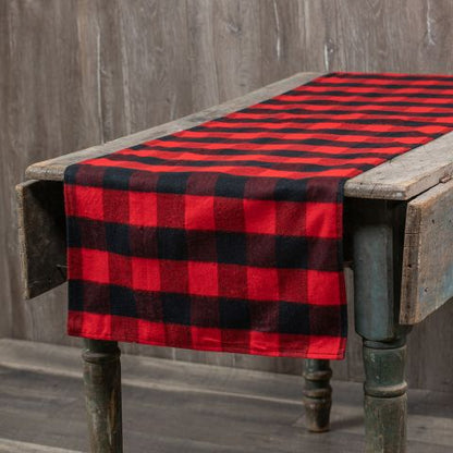 Red & Black Buffalo Check Runner