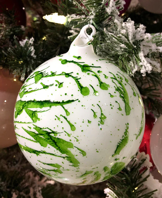 Jim Marvin Green Mint Carly Glass Ball Ornaments