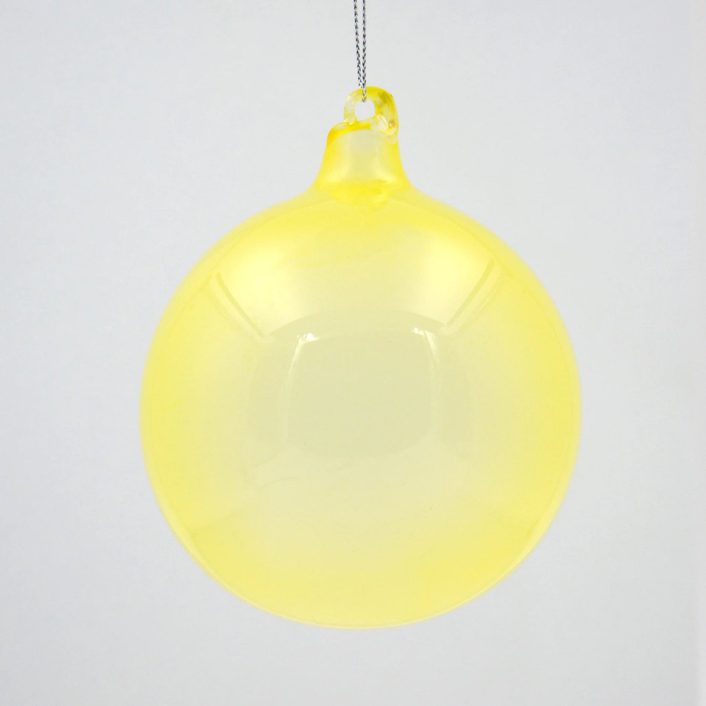 Jim Marvin Pale Yellow Bubblegum Glass Ornaments