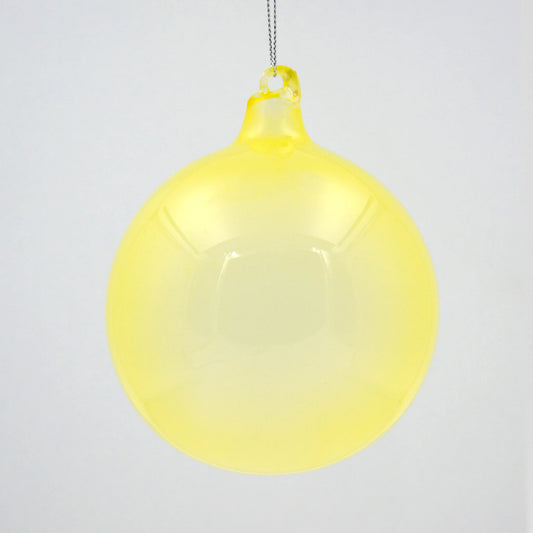Jim Marvin Pale Yellow Bubblegum Glass Ornaments