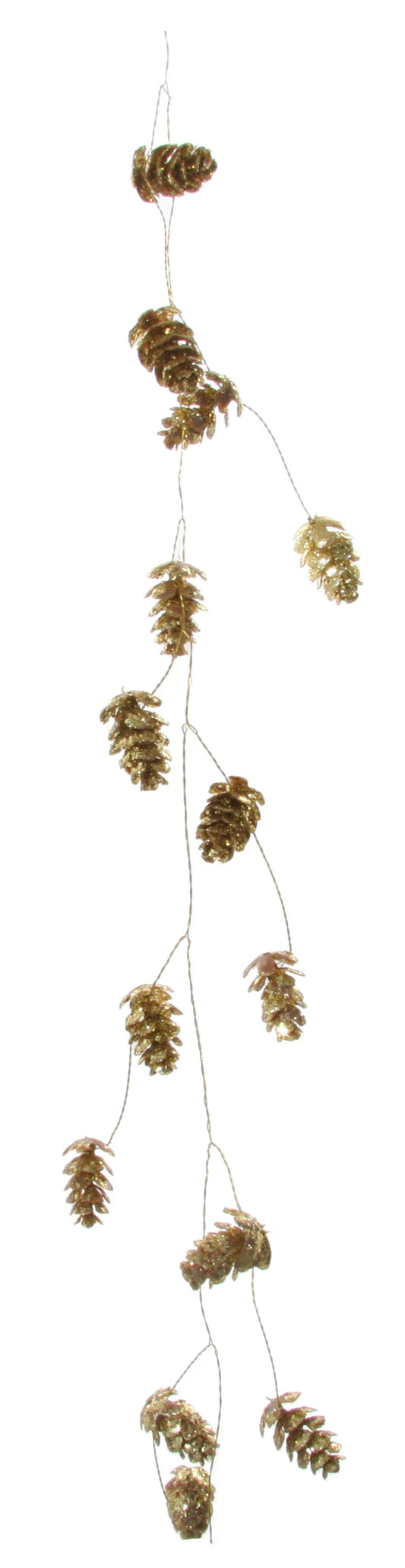 Gold Glitter Pinecone Garland