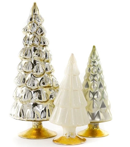 Gold & Ivory Candy Glass Trees