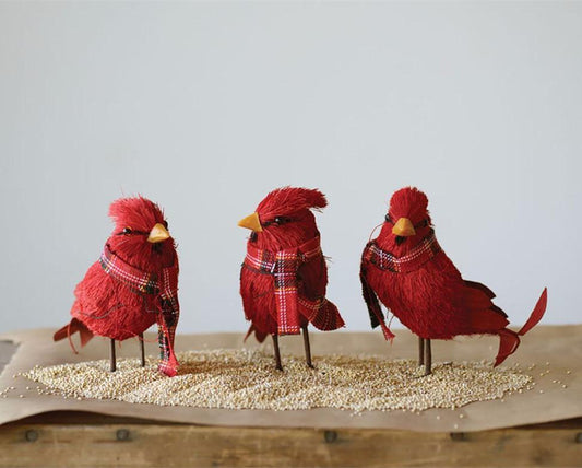 Christmas Cardinals with Scarfs