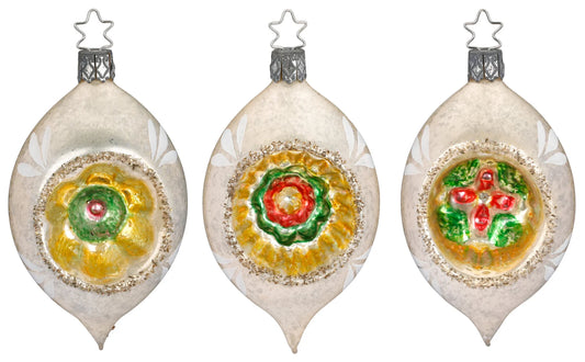 Floral Reflector Egg Ornament Set