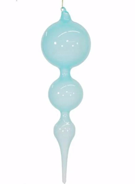 Jim Marvin Turquoise Blue Bubblegum Finial Ornament