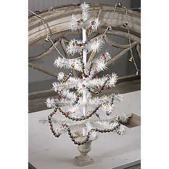 Ivory Feather Tree in Urn Base