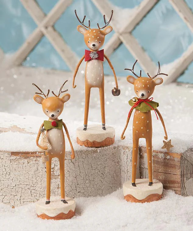 Dasher, Dancer and Prancer Reindeer Figurines