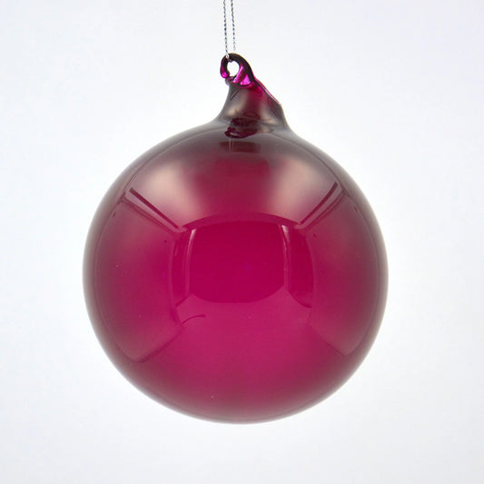 Jim Marvin Burgundy Bubblegum Glass Ornaments