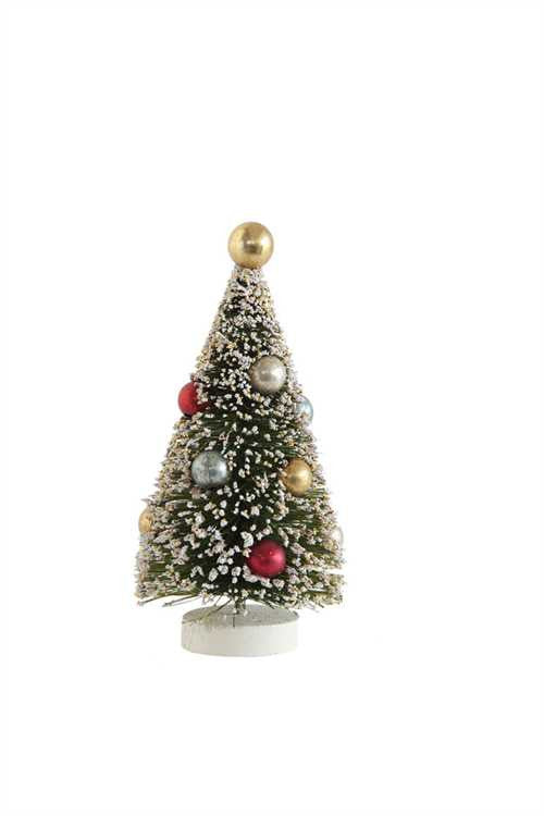 Mini Old Fashioned Bottle Brush Trees, Set of 3